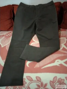 muške braon Teksas pantalone poluobim 44cm