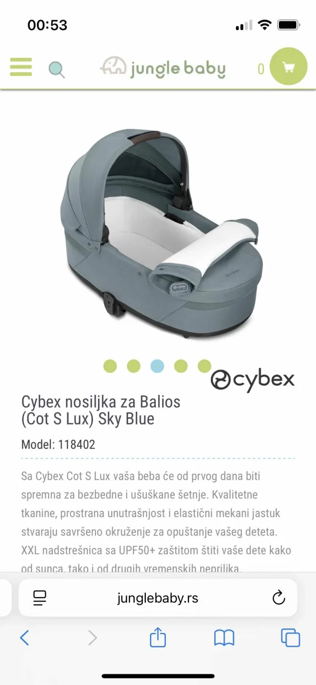 Cybex Balios S Kolica 2u1 (ram+sedalni deo+korpa)