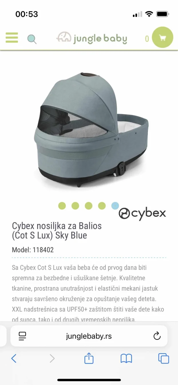 Cybex Balios S Kolica 2u1 (ram+sedalni deo+korpa)