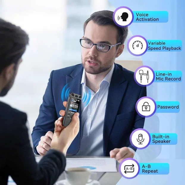 Diktafon 32Gb memorije, stereo mikrofon V71