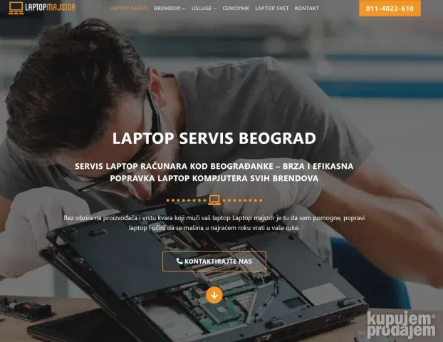 Domen  i sajt LaptopMajstor.RS na prodaju
