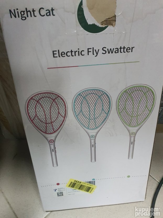 2u1 Reket za komarace + LED Lampa reket za muve i insekte