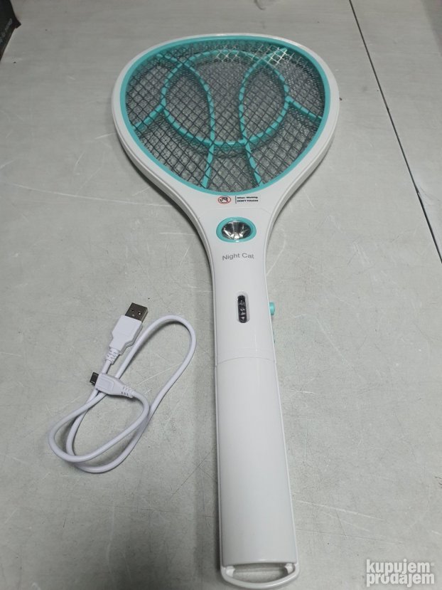 2u1 Reket za komarace + LED Lampa reket za muve i insekte