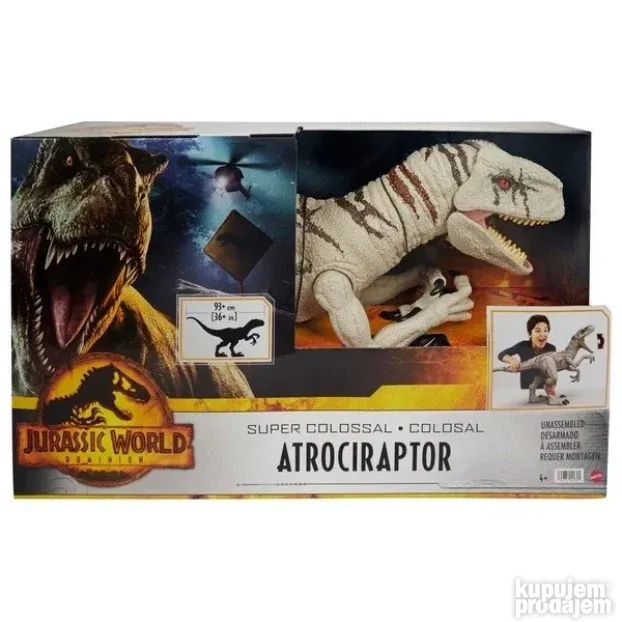 MATTEL JURASSIC WORLD Super Colossal Atrociraptor (HFR09)