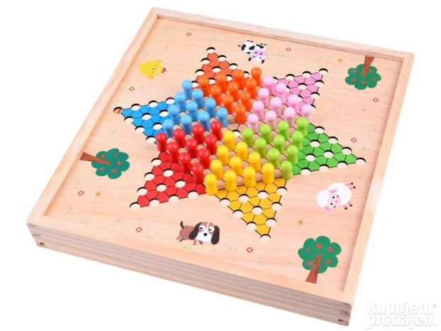 Drveni set društvenih igara 6u1