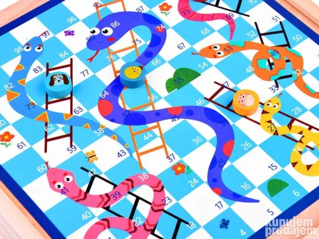 Drveni set društvenih igara 6u1