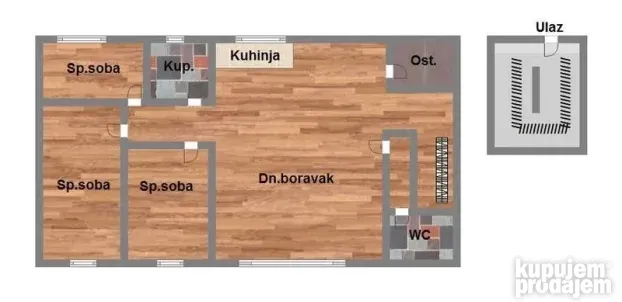 Odličan, 84 m2 - Veternik!