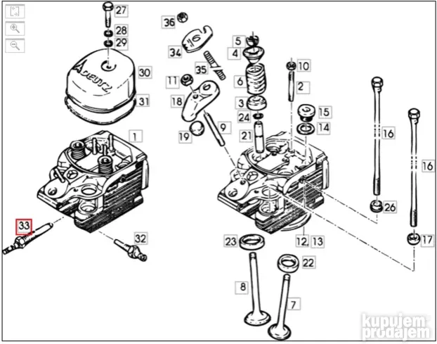 Senzor/transmiter temperature za traktore Deutz/Fendt