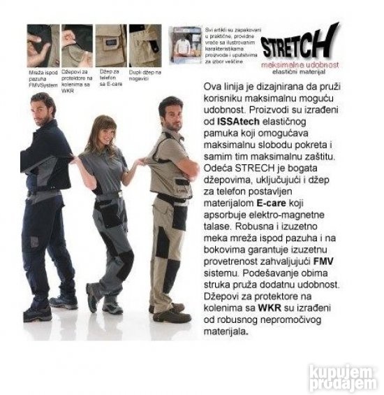 Radna Bluza siva Issa Stretch 8745