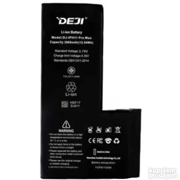 Baterija iPhone 11 PRO MAX DEJI bez elektronike (3969mAh)