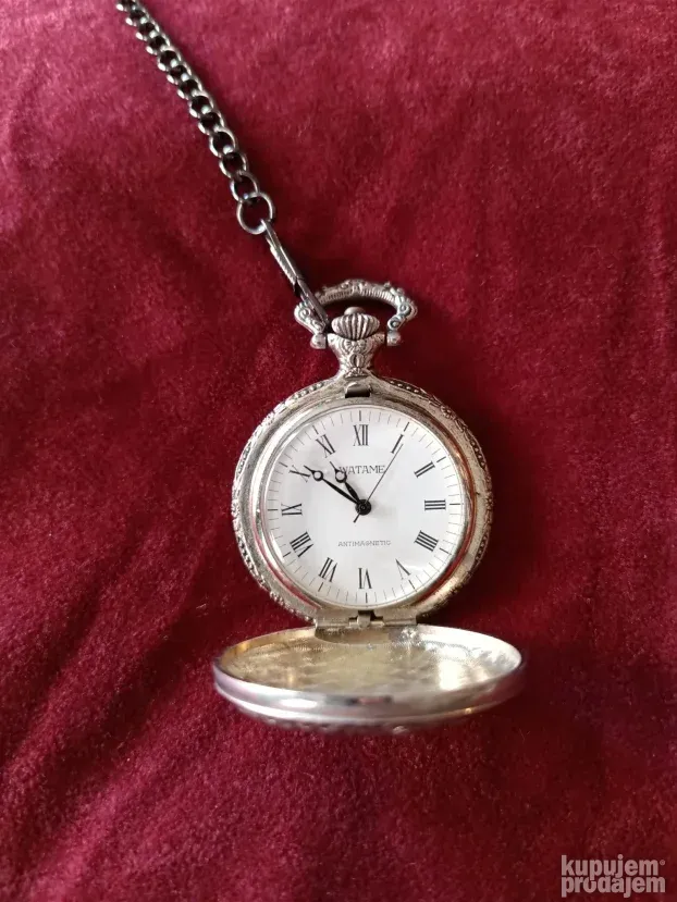 Watame antimagnetic hunting swiss made pocket watch