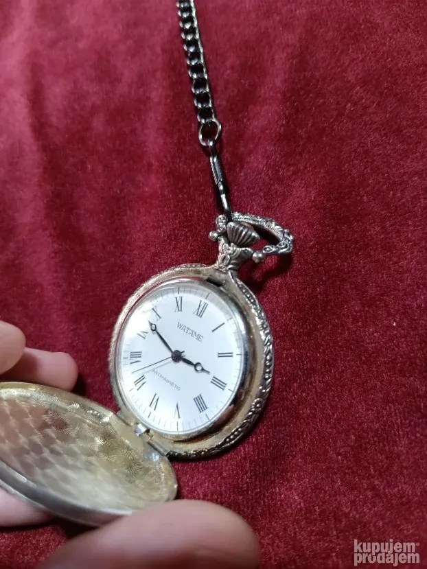 Watame antimagnetic hunting swiss made pocket watch