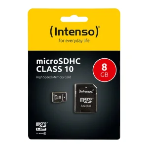 Micro SD Kartica INTENSO 8GB Class 10(SDHC&SDXC) sa adap.