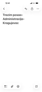 Administracija- prva smena- Kragujevac