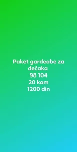 Paket gardeobe za dečaka 98 104 20 kom
