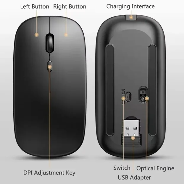 Bežični punjivi miš Bluetooth BT 5.2
