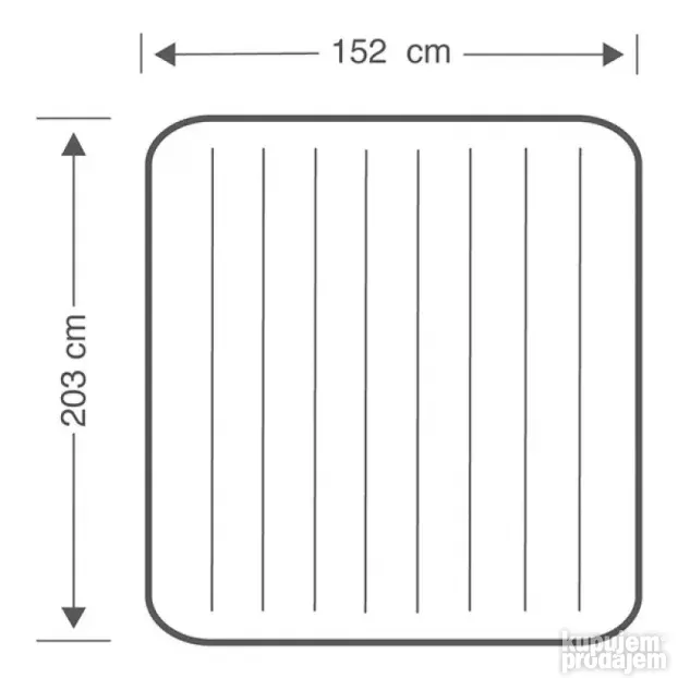 Intex Dušek na naduvavanje 203x152x25cm sa ručnom pumpom