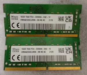 SKhynix 32Gb2X16GB 1Rx8 PC4-3200AA-SA2-12 Laptop Memory  HMA