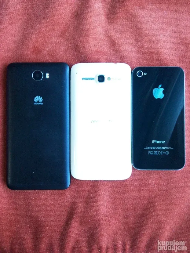Huawei, alcatel i Iphone.