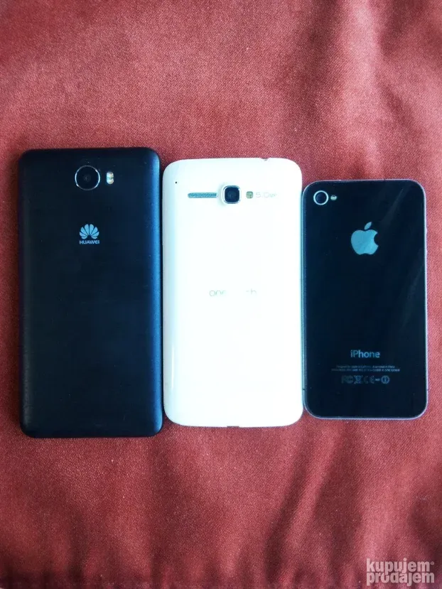 Huawei, alcatel i Iphone.