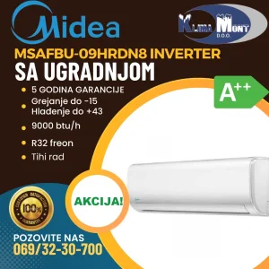 Midea MSAFBU-12HRDNX inverter klima uredjaj sa ugradnjom