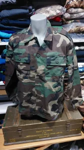Coat Combat Woodland Camo