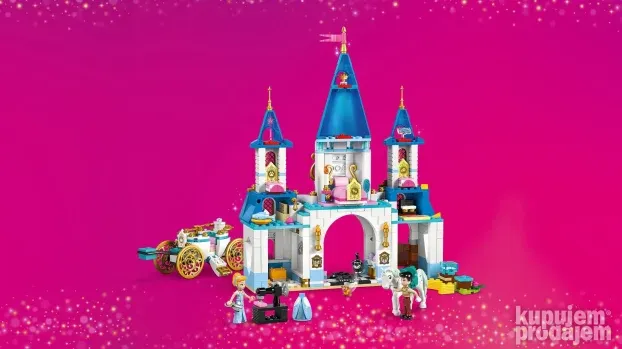 LEGO Disney 43275 Pepeljugin zamak i kočija sa konjima