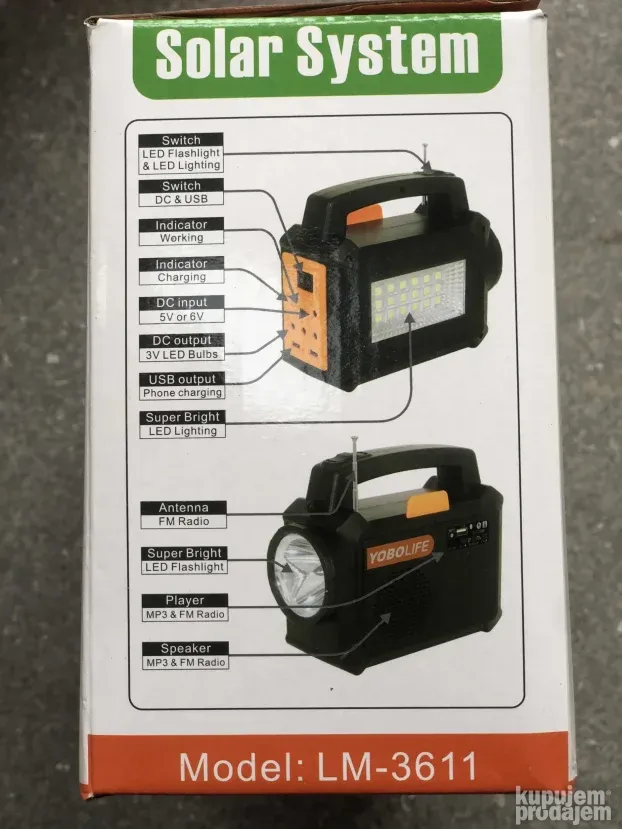 Mini solarni sistem rasveta radio power bank mp3 Bluetooth