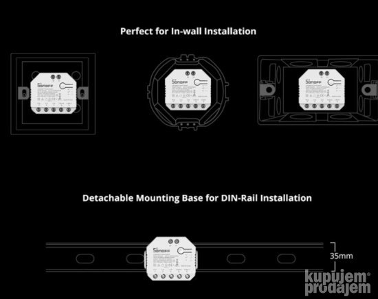 Sonoff Dual R3 Naizmenicni za roletne i drugo + merac potros