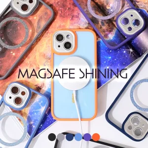 Torbica Magsafe shining za iPhone 15 6.1 svetlo plava