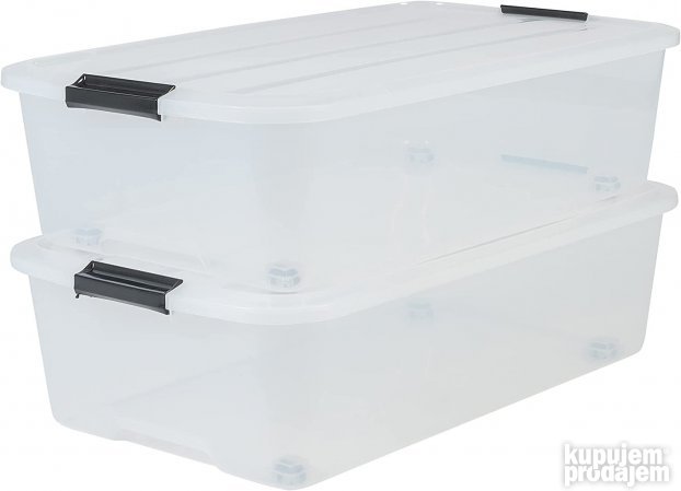 Kutija za odlaganje ispod kreveta + Poklopac 35L - Iris