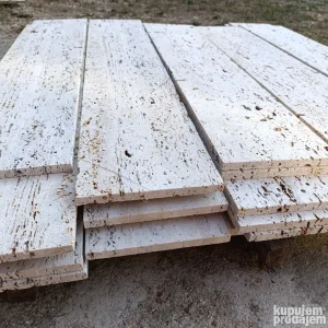 Sečeni travertin ploče 100x20x1,5cm za zidove, fasade