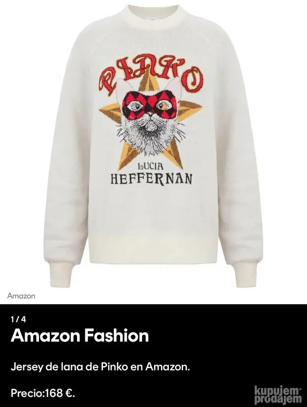 PINKO ORIGINAL zenski krem duks S