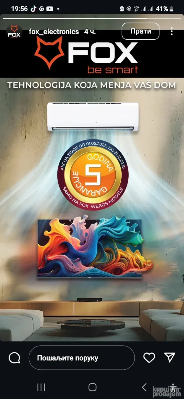 Klima INVERTER FOX12BTU novo/5god.garancija