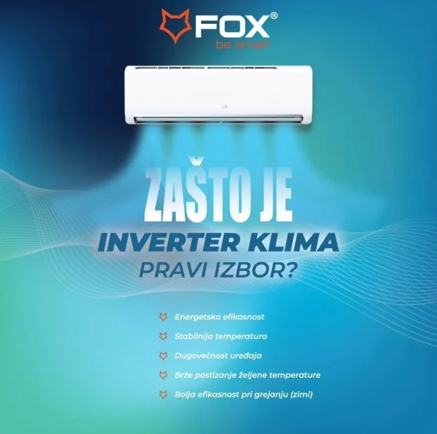 Klima INVERTER FOX12BTU novo/5god.garancija