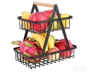 Otvorena žičana korpa je savršena za držanje voća i povrća ,
