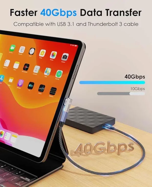 Magtame 240W magnetski USB C muški na USB C ženski adapter
