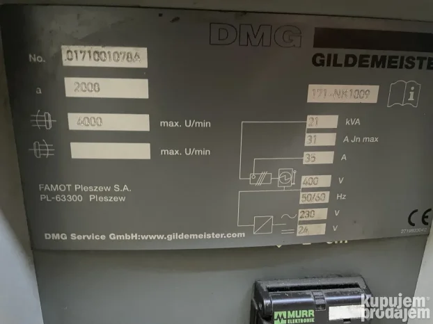 Gildemeister NEF400 cnc strug