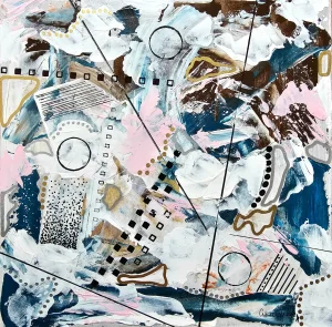 Ples tonova 2 - akril na kartonu 30x30cm