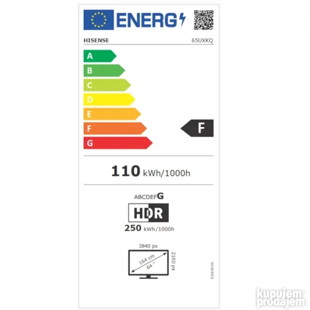 HISENSE 65UXKQ 65" black