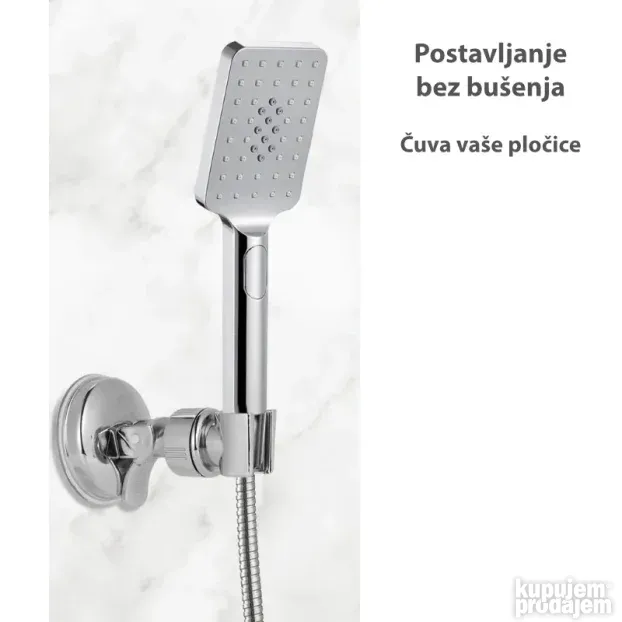 Vakuumski držač za tuš - Vakumski - Bez bušenja samolepljivi