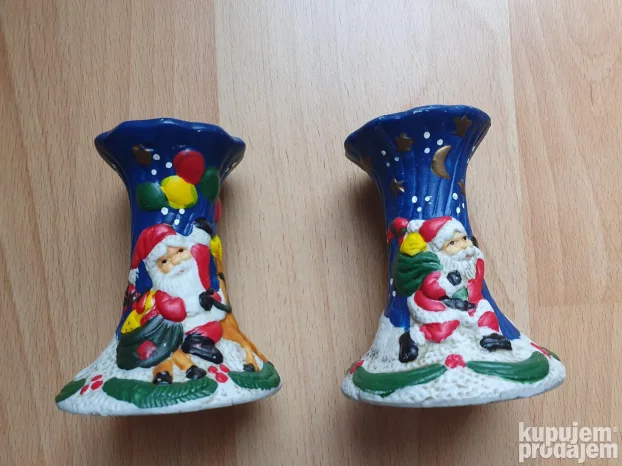 Deda Mraz svecnjaci  - 2kom