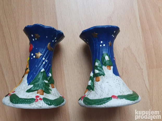 Deda Mraz svecnjaci  - 2kom