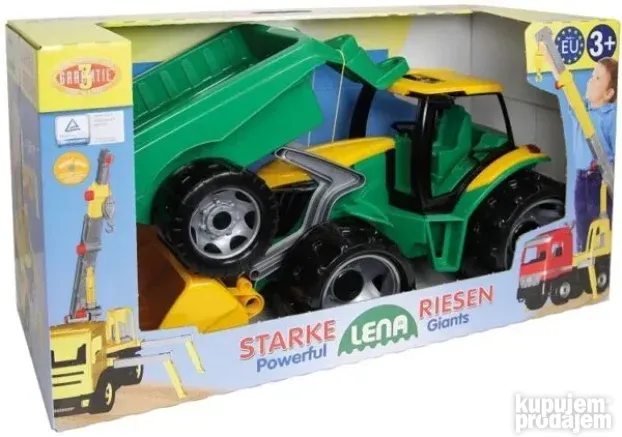 Traktor sa prikolicom i kasikom Lena 108cm