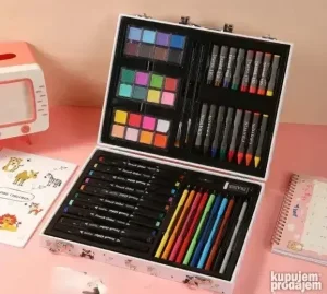 Deciji kofer sa bojicama Set za dečake I devojčice