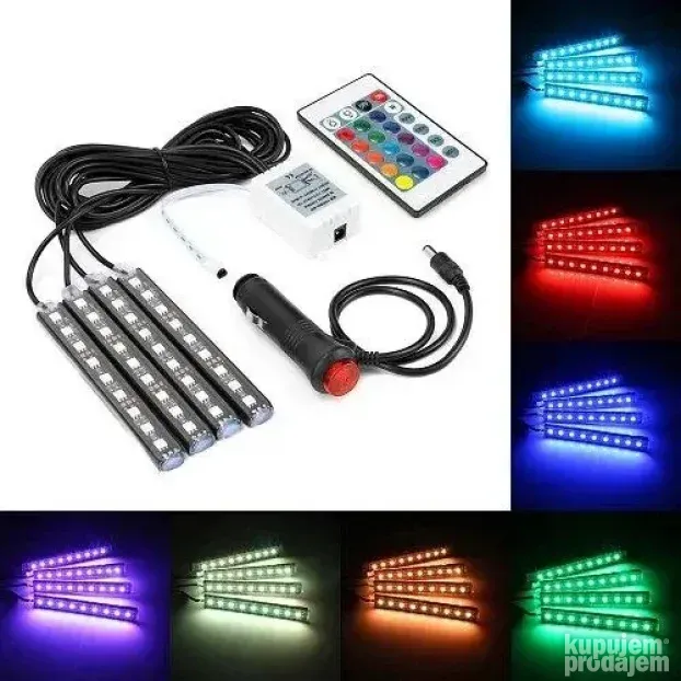 LED RGB Amijent svetlo za pod automobila / auto ambijentalno