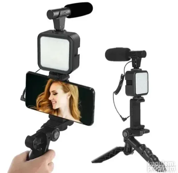 Set za snimanje i slikanje sa mikrofonom i Led svetlom