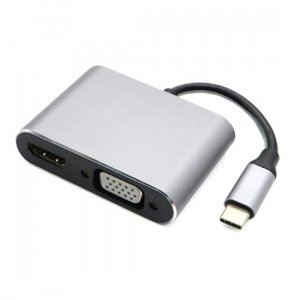 Hub Type C na HDMI+VGA+Type C+USB3.0 (4u1)
