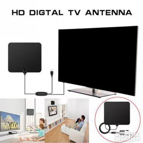 DVB-T digitalna flat antena sa pojačalom