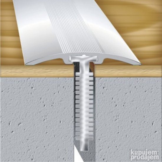 Aluminijumski dekorativni prelazni poluobli profil 3379